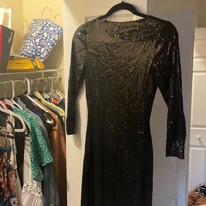 Black sequin dress